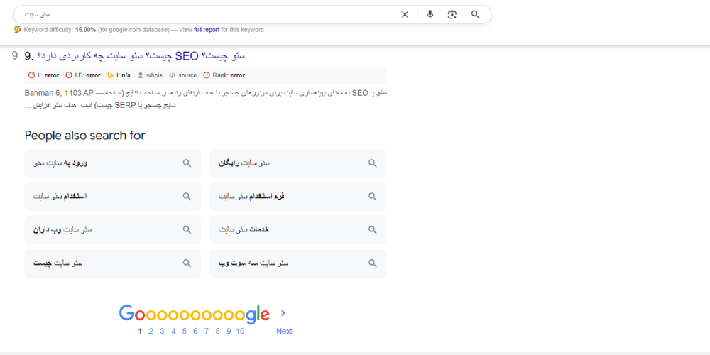 کلمات کلیدی بلند
