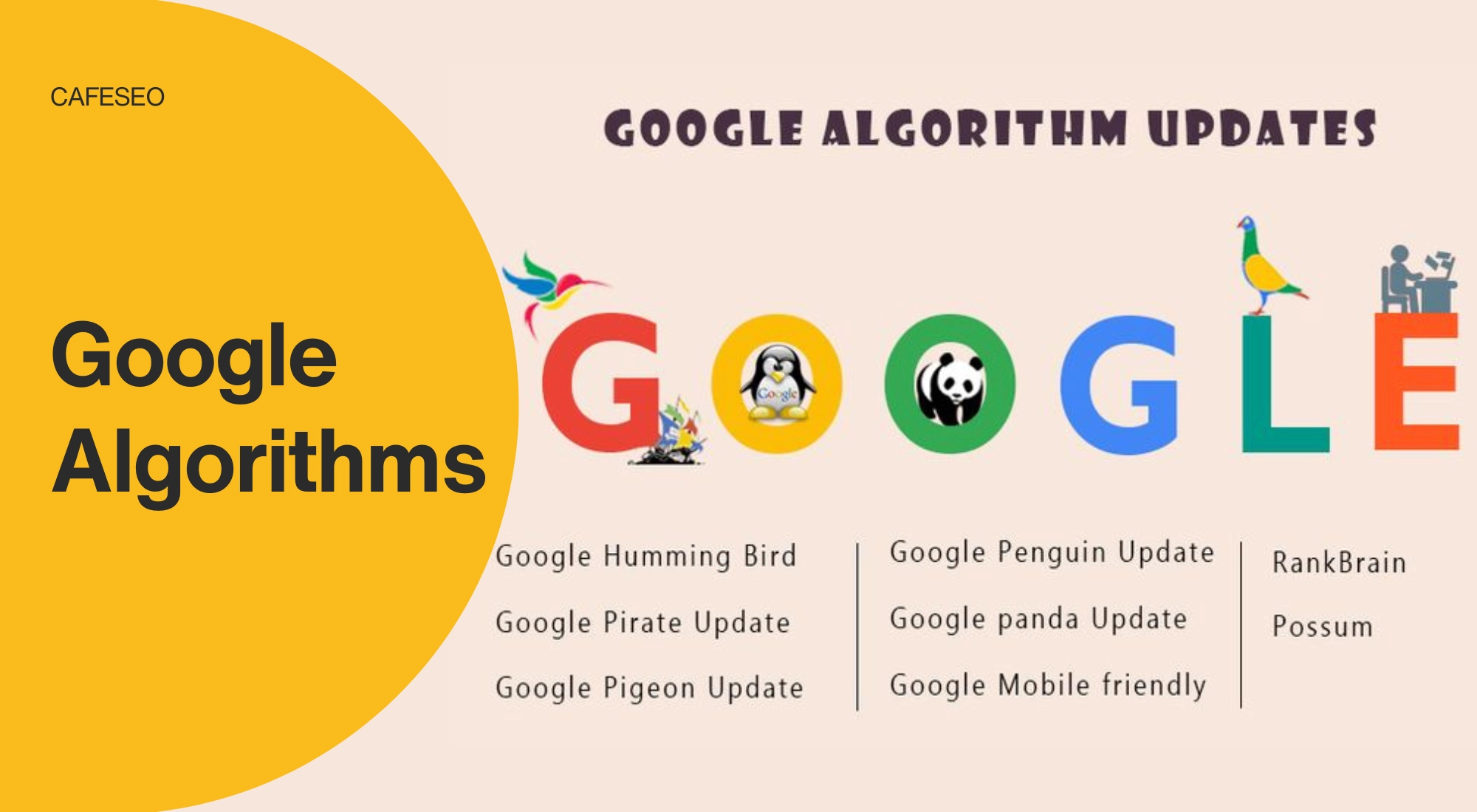 مهم ترین الگوریتم های گوگل و تأثیر آن ها بر رتبه